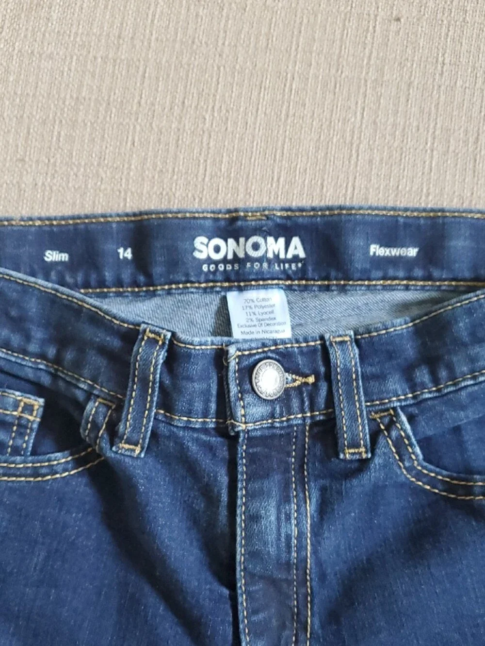 Sonoma Kids Navy Straight-Leg Jeans
